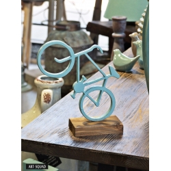 Rower drewniany mały Niebieski