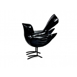 Ptak drewniany dekoracja Czarny