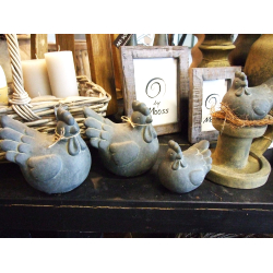 Kura betonowa dekoracja Vintage 10cm Grafit