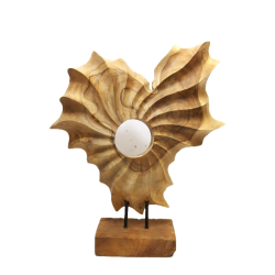 Kwiat Rzeźba z drewna mango 46cm