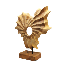 Kwiat Rzeźba z drewna mango 46cm