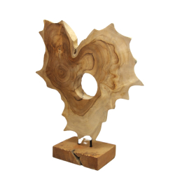 Kwiat Rzeźba z drewna mango 46cm