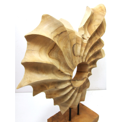 Kwiat Rzeźba z drewna mango 46cm