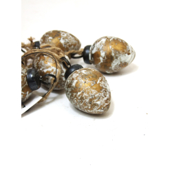 Jajo szklane wiszące Złote metaliczne komplet 6szt.