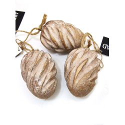 Jajo ceramiczne Dekor betonowe Różowo Złote Wiszące