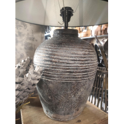 Lampa ceramiczna Rustykalna z abażurem 70cm