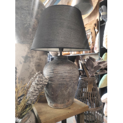 Lampa ceramiczna Rustykalna z abażurem 70cm