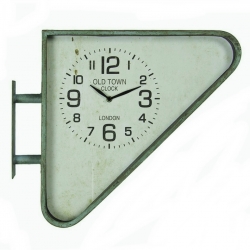 Zegar boczny dworcowy metalowy Vintage