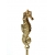 Złoty konik morski dekoracja z metalu