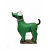 Pies Duża figurka metalowa Zielony
