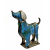 Pies Duża figurka metalowa  Niebieski