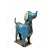 Pies Duża figurka metalowa  Niebieski
