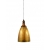 Lampa wisząca złota z trzonem z drewna mango