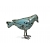 Ptak metalowy z recyclingu szaro - niebieski
