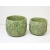Osłonka ceramiczna/wazon liście zielone 15cm