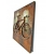 Obraz metalowy industrialny 120 x 120 cm rower