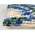 Poduszka dekoracyjna plecione kulki 45 x 45 cm niebiesko-zielona