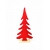 Choinka drewniana wąska 50 cm czerwona
