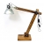 Lampa biurkowa drewniana żuraw - jasny brąz