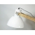 Duża lampa podłogowa z drewna mango Industrialna klosz biały