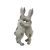Zające Zając tańczący ceramiczny imitacja betonu 23cm