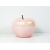 Jabłko ceramiczne pudrowy róż 17 cm