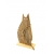 Kot dekoracja drewniana 28,5cm Brązowy