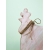Kura drewniana scandi 33 cm różowa