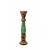 Świecznik drewniany kandelaar jasny brąz - miętowy 50 cm